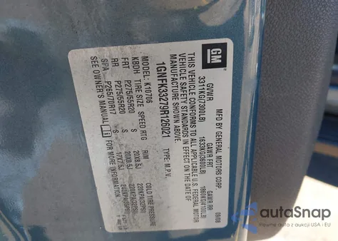 2009 Chevrolet Tahoe Ltz from USA, damaged, VIN 1GNFK33279R126021